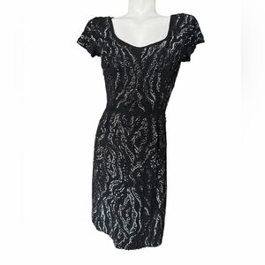 Vintage 1960s Black Sequin cocktail Dress